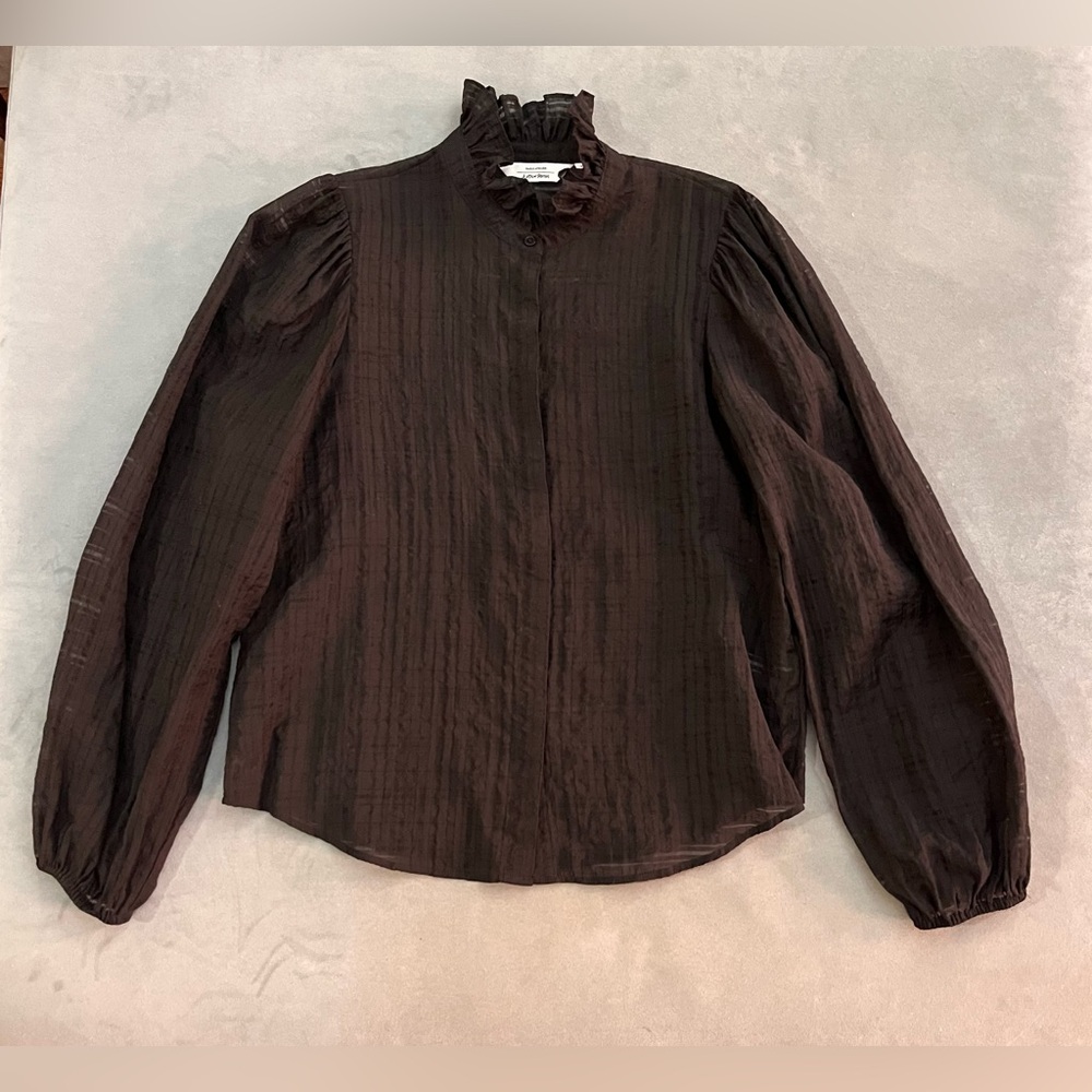 & Other Stories Black Blouse sz 8 - Picture 3 of 9